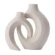 thumbnail image 5 of Florero De Cerámica Hueco Minimalismo Decoración Del Hogar Decorativo Para Manto Fiesta Oficina Negro, 5 of 5