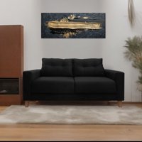 Fazca - Sofa Atiliano 3 Cuerpos Negro