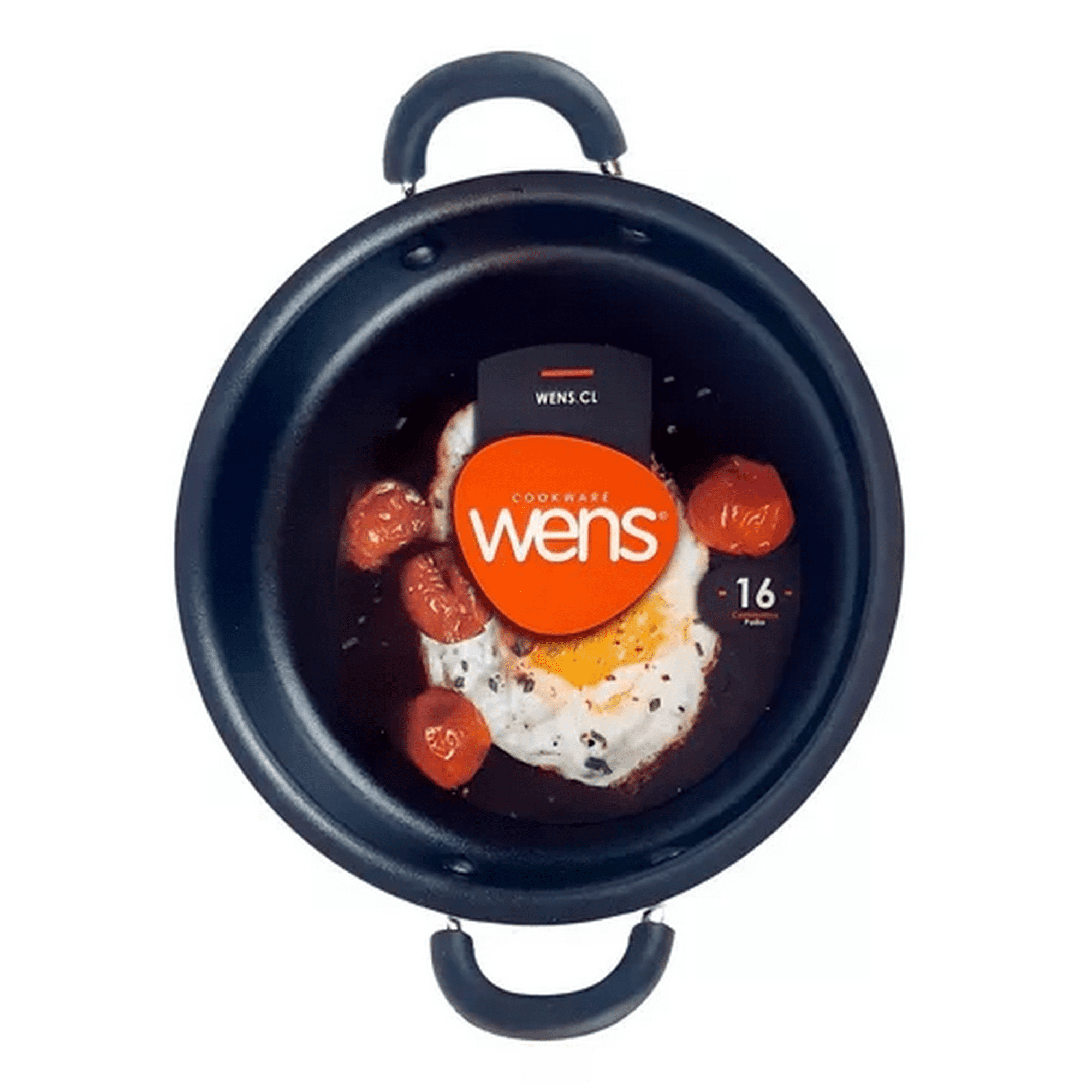 Genérico - Paila Antiadherente De 16 Cm, Marca Wens, Color Negro