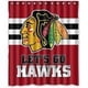 thumbnail image 1 of Cortina de ducha de hockey de los Chicago Blackhawks, juego de cortina de baño con ganchos, tamaño 60 x 72 pulgadas, 1 of 3