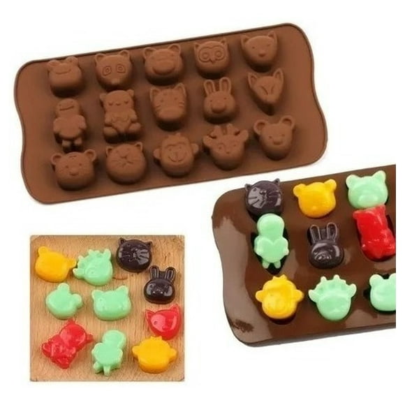 Moldes De Chocolate Molde De Silicona Animalitos Marrron