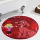 thumbnail image 5 of Clifford, el Gran Perro Rojo Alfombra Redonda de Felpa Coral, Antideslizante, No Desprende Pelusas, Lavable y Duradera para Salón, Dormitorio y Habitación de Niños 60cm, 5 of 6
