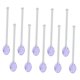 thumbnail image 1 of 10x Cucharillas De Vidrio Apto Para Lavavajillas Cuchara Agitadora Para Remover La Barra De Café Púrpura, 1 of 5