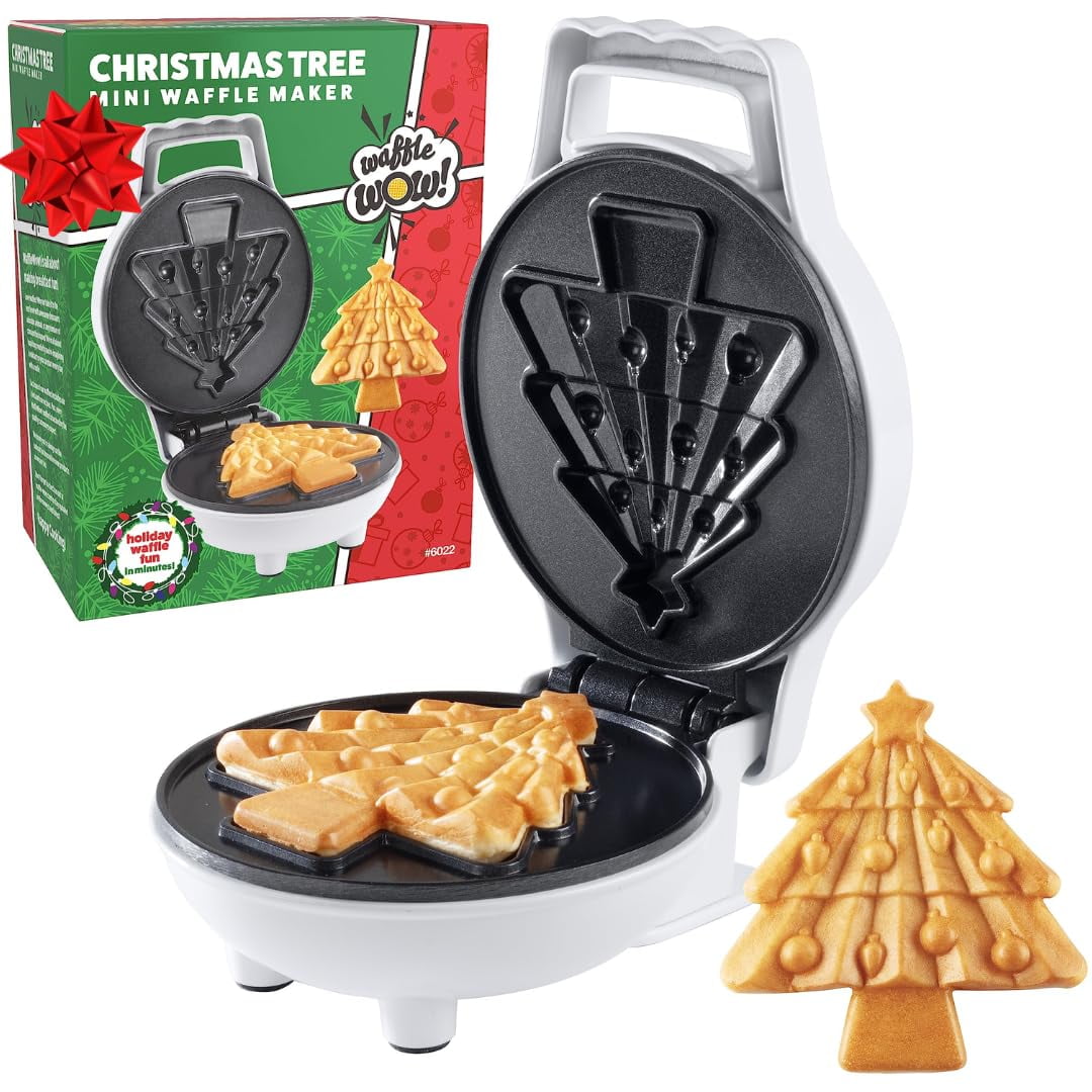 Waffle Wow! - Máquina Para Hacer Gofres Waffle ¡guau! Árbol De Navidad En Miniatura Para Niños