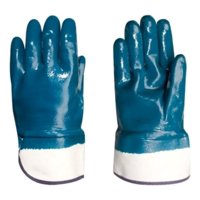 Metalfer - Guantes Flocados Azul Nitrile Azul