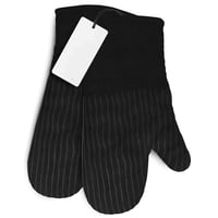 Xusx111 - Mits De Horno De Silicona - Set Negro De 2-12.5 ""- Resistente Al Calor A 536 F / 280 C Guantes De Cocina - Protección De Grado Profesional Cocina Caliente Hornear