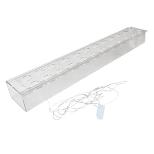 Bothyi - Florero De Acrílico, Maceta Transparente Para Decoración De Mesa De Comedor De Escritorio, 60Cm X 10Cm X 10Cm