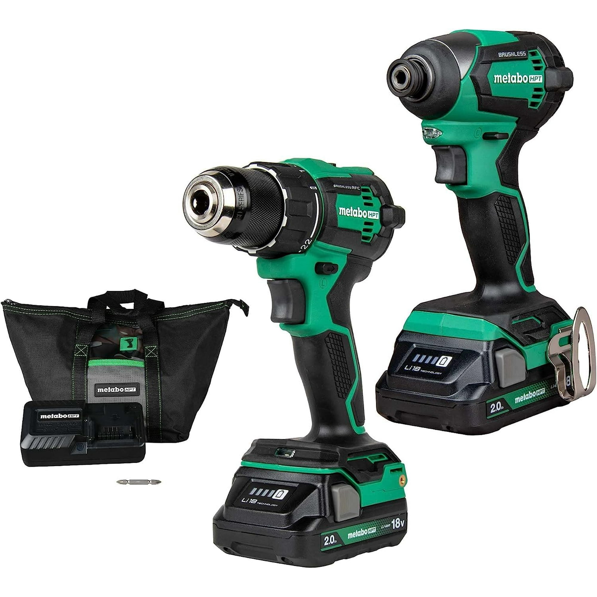 Juego De Herramientas Eléctricas Metabo Hpt 18v Multivolt™ Inalámbrico Kc18dexqb