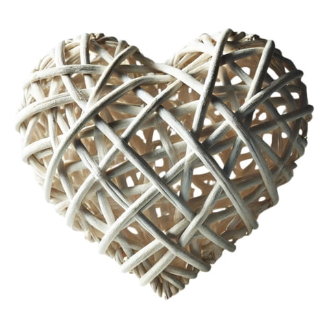 Genérico - Corazón Decorativo Mimbre Pared Colgante 40Cm Jhn