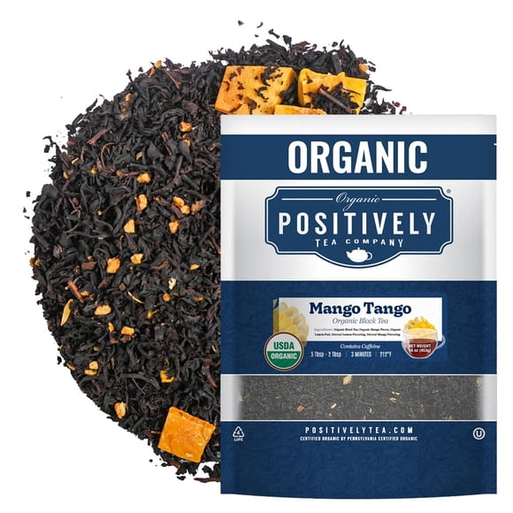 Té negro orgánico Mango Tango de Organic Positively Tea Company, 453 g