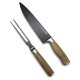 thumbnail image 3 of Cuchillería Tenedor Y Cuchillo Premium 2 Piezas Acero Inoxidable - Madera Café - Negro, 3 of 3