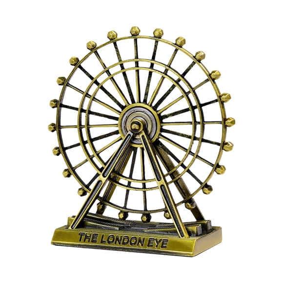 Escultura Moderna De La Estatua De La Rueda De La Fortuna Giratoria Para El Estante Del Gabinete De La TV De La Mesa Bronce