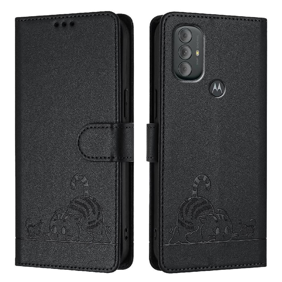 Funda Tipo Cartera Foxdock Para Motorola Moto G Power 2022 Con Soporte, Ranuras, Rfid, Diseño De Gato