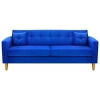 Bodevir - Sofa New Retro 3Cg Felpa 01 Azul Rey