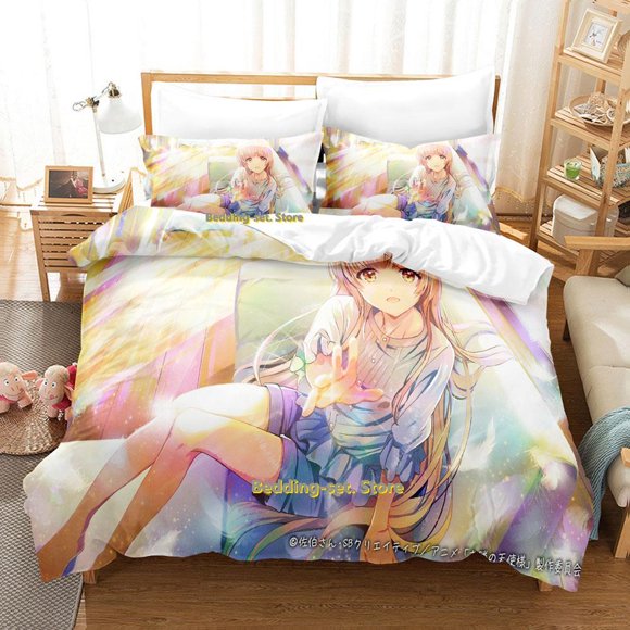 New The Angel Next Door Spoils Me Rotten Bedding SetAnime three-piece set Adult Kid Bedroom Duvetcover Sets Kawaii