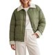 thumbnail image 1 of INSPIRE CHIC Chaqueta Acolchada de Pana para Mujer con Bloque de Color, Cuello con Solapa y Bolsillos, Talla X Grande Verde, 1 of 6