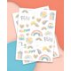 thumbnail image 2 of Tatuajes temporales xo, Fetti Rainbow 46 estilos con purpurina, 2 of 6