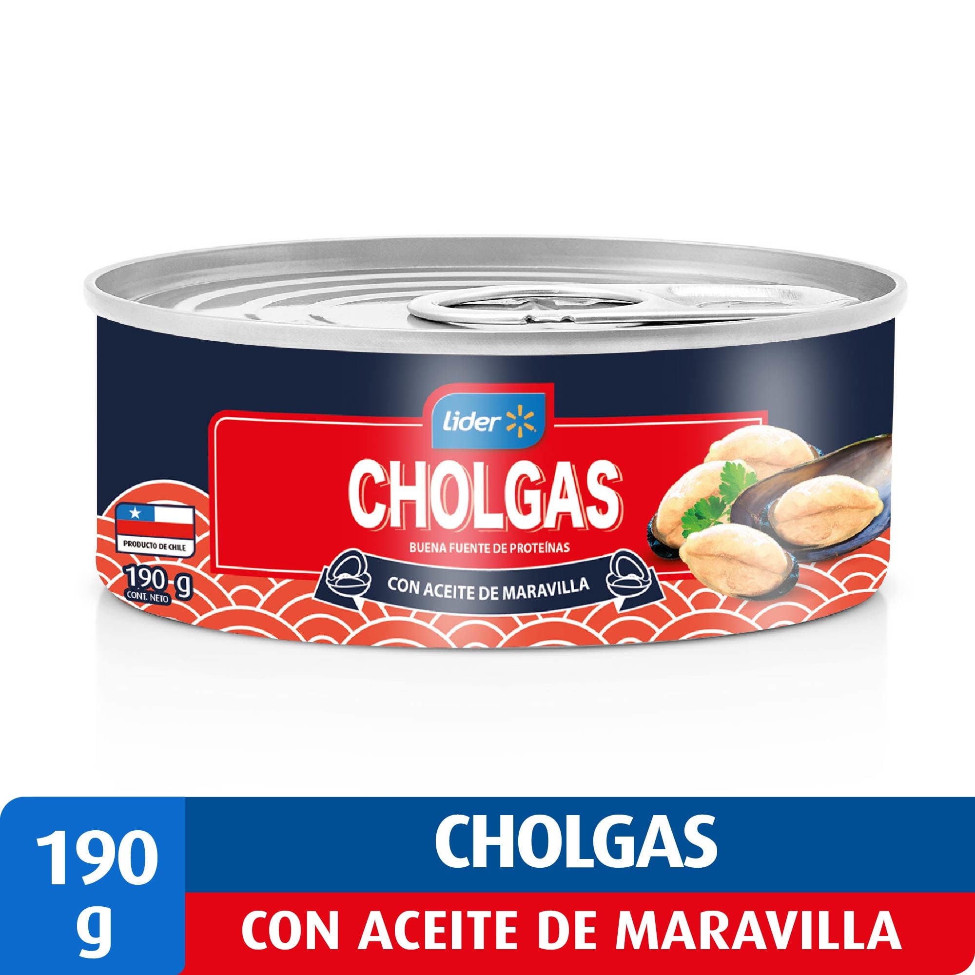 Choritos Aceite De Maravilla Lata Drenado 100 g - Neto 190 g Lider