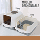 thumbnail image 2 of Caja Arenero Cerrado Antisalpicaduras Sanitaria Para Gato Color Gris, 2 of 3