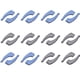 thumbnail image 1 of Ganchos de sujeción antideslizantes para las patillas de las gafas, de silicona, cómodos y elásticos, para gafas de sol, gafas deportivas (12 pares), 1 of 5
