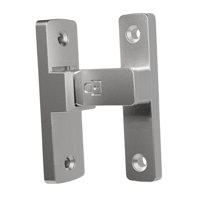 Magideal - Pestillo De Puerta De 90 Grados Cerradura De Puerta De Seguridad, Con Tornillos, Puertas Resistentes Cerradura De Perno Pestillo Abatible Para Baño De Plata