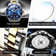 thumbnail image 4 of Reloj OLEVS de acero inoxidable dorado para hombre con fecha impermeable, 4 of 9