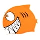 thumbnail image 2 of Forma de pescado gorra de natación gorro de trajes de baño lindo cómodo fácil de poner y apagar ropa de baño para niños para niños adolescentes niñas Naranja, 2 of 5