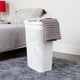 thumbnail image 2 of Cesta para ropa Mind Reader, 40 L, delgada, con tapa de plástico, color blanco, 2 of 7