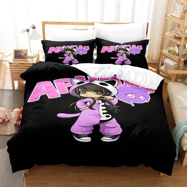 Anime Aphmau Bedding Set Duvet Cover Bed Set Quilt Cover Pillowcase Comforter Boys Adult