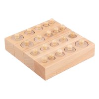 Magideal - 4X Bloques De Escalera Cilíndrica, Perilla De Madera, Bloques De Cilindros De Madera, Agrupación De Cilindros De Botón Montessori Para Niños Pequeños