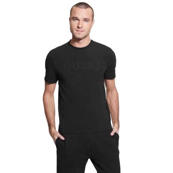 Camiseta GUESS Alphy de manga corta para hombre, color negro azabache, talla S