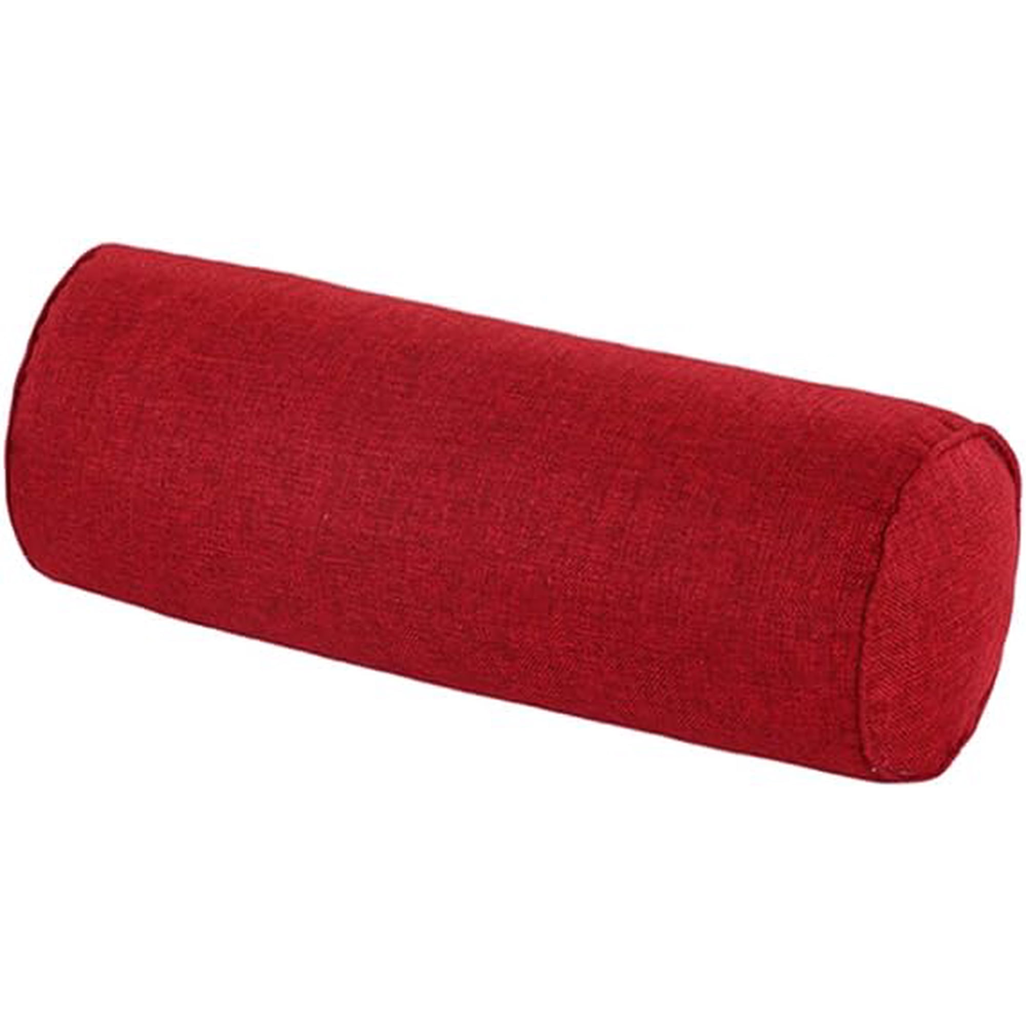 Xmhytop Fundas De Almohada Cilíndricas De Lino, 16 X 6 Pulgadas, Con Cierre Oculto, Para Decoración Hogareña Y Soporte Cervical, Cojín Cilíndrico, Rojo
