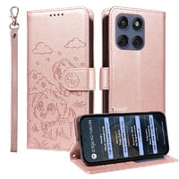 Funda Billetera Foxdock Compatible Con Motorola Edge 60 Pro 5G, Diseño Perrito Tierno, Ranuras Para Tarjetas Y Soporte Plegable