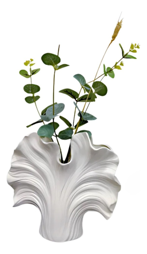 Genérico - Florero Decorativo Diseño Orgánico Forma Ondulada Hogar Jhn