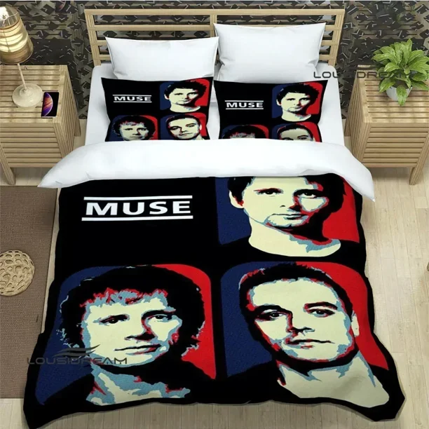 v1263 Bed Sheets Rock band Muse printed Bedding Sets exquisite supplies set duvet cover bed comforter set bedding set luxury birthday gift 3-Piece Bedding Set (1 Duvet Cover + 2 Pillow Shams) Bed Shee