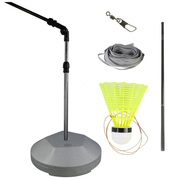 Dispositivo De Entrenamiento De Bádminton Rebotes Profesionales Telescópicos Portátiles Para Niños 1 Base Grande A