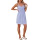 thumbnail image 1 of INSPIRE CHIC Lencería para Mujer con Volantes sin Mangas Camisón Suave con Cuello en V Ropa de Dormir M Azul, 1 of 6