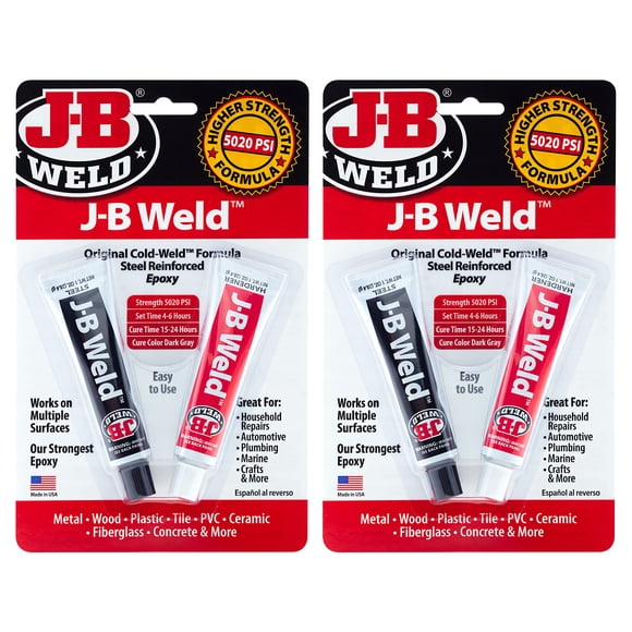 Epoxy J-B Weld Original de acero reforzado de alta resistencia, 2 x 30 ml