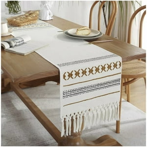 Top Lucky - Camino De Mesa Algodón De Lino 180X35Cm-06