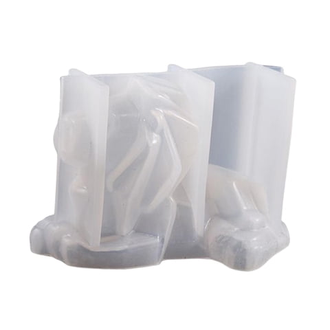 Bothyi - León Estatua Silicona Molde Diy Arcilla Epoxi Llavero Figuritas Resina Fundición