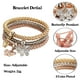 thumbnail image 2 of Juego De 3 Pulseras De Cristal Multicapa Con Mariposa Para Mujer Niñas, 2 of 4