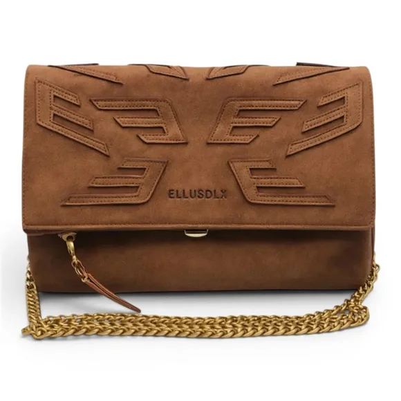 Cartera con Diseno relieve Cadena Larga Ellus