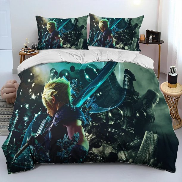 Final Fantasy Series GamesComforter Bedding Set,Duvet Cover Bed Set Quilt Cover Pillowcase, Size Home Textile Bed Sheets