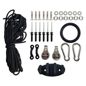 Ioensy - Kayak Anchor Trolley Kit Deck Rigging Set 9M Cuerda Canoa Accesorios
