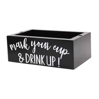 Magideal - Contenedor De Almacenamiento Para Portavasos, Contenedor Para Artículos Diversos, Caja De Almacenamiento Multiusos De Madera Para Tocador, Cafeterías,