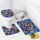 thumbnail image 4 of Scott Pilgrim-theme 4-Piece Shower Curtain Set with Rugs, Waterproof Bathroom Decor Set Includes Bath Mat, U-Shaped Rug, Toilet Lid Cover and Curtain with Hooks, 4 of 6