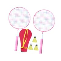 Ioensy - Juego De Tenis Y Bádminton Para Niños, Regalo De Raquetas De Tenis Para Parque, Gimnasio Interior, Color Rosa