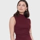 thumbnail image 3 of Polera Mujer Halter Rib Burdeo Corona, 3 of 5
