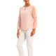 thumbnail image 4 of INSPIRE CHIC Blusa de Chifón para Mujer de Regreso a Clases Cuello con Abertura Manga de Patchwork Elegante Top de Trabajo S Rosa Claro, 4 of 6