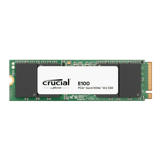 Unidad Ssd Crucial E100, 1tb, M.2 2280, Nvme Pcie 4.0 X4, Lect 5000mb/s Escr 4500mb/s